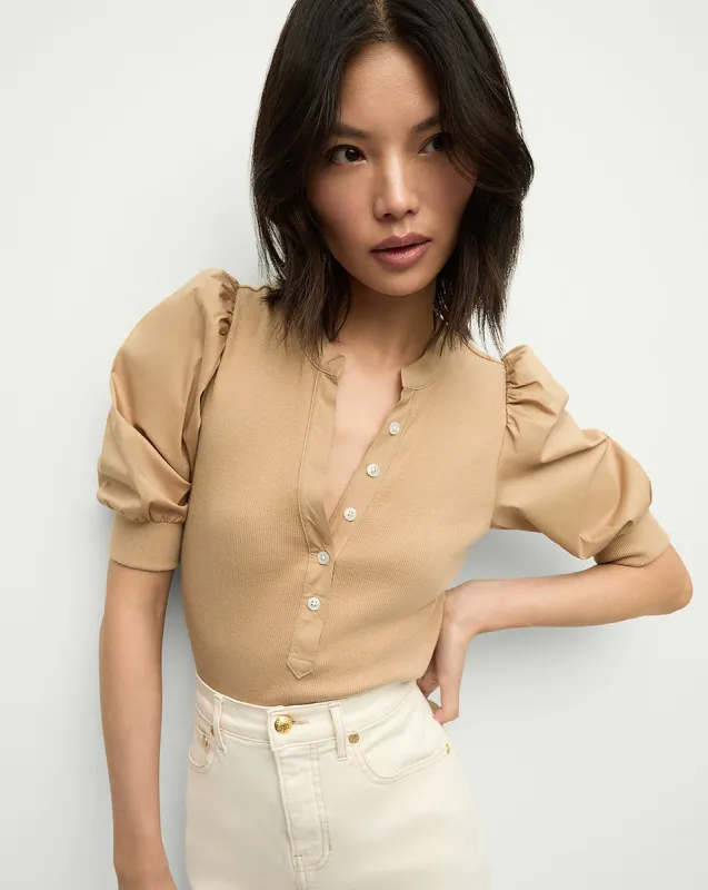 Coralee Puff-Sleeve Tee sold by Ulla Johnson