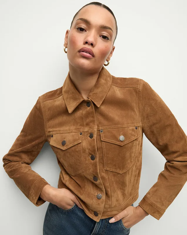 Delena Suede Jacket made by Veronica Beard