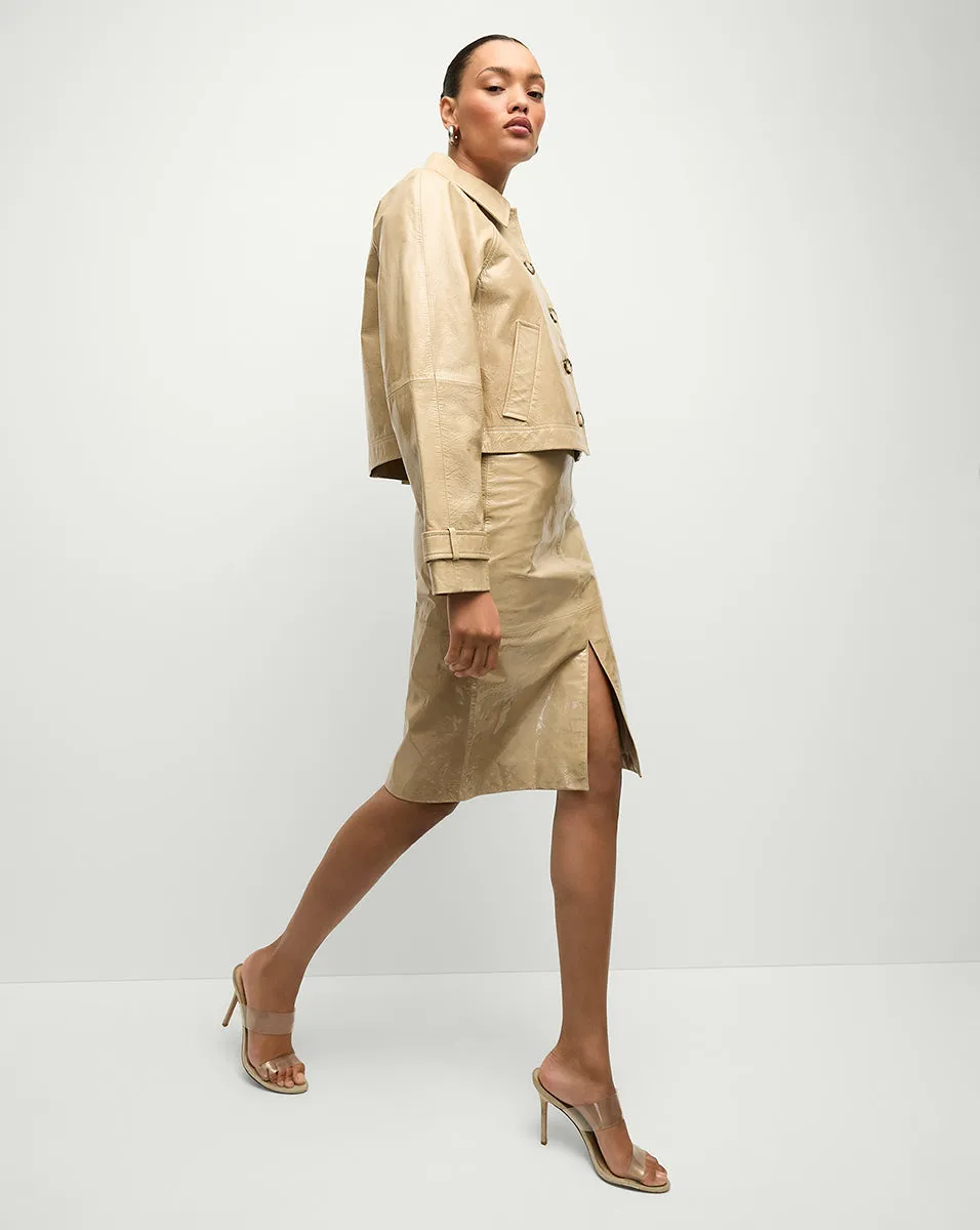 Kian Coated Leather Jacket sold by Ulla Johnson product image thumbnail 3