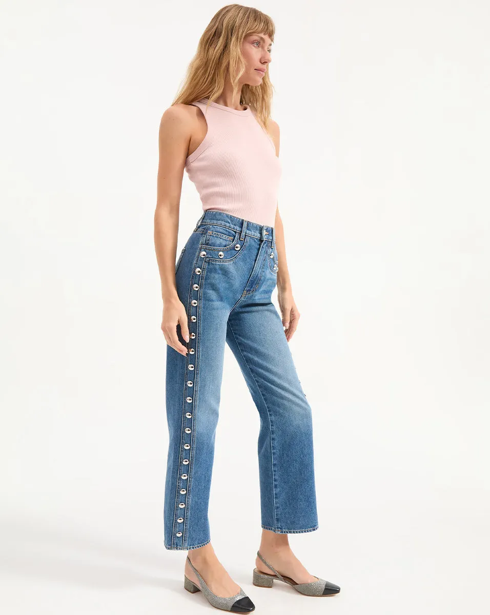 Dylan Studded Straight-Leg Jean sold by Ulla Johnson product image thumbnail 4