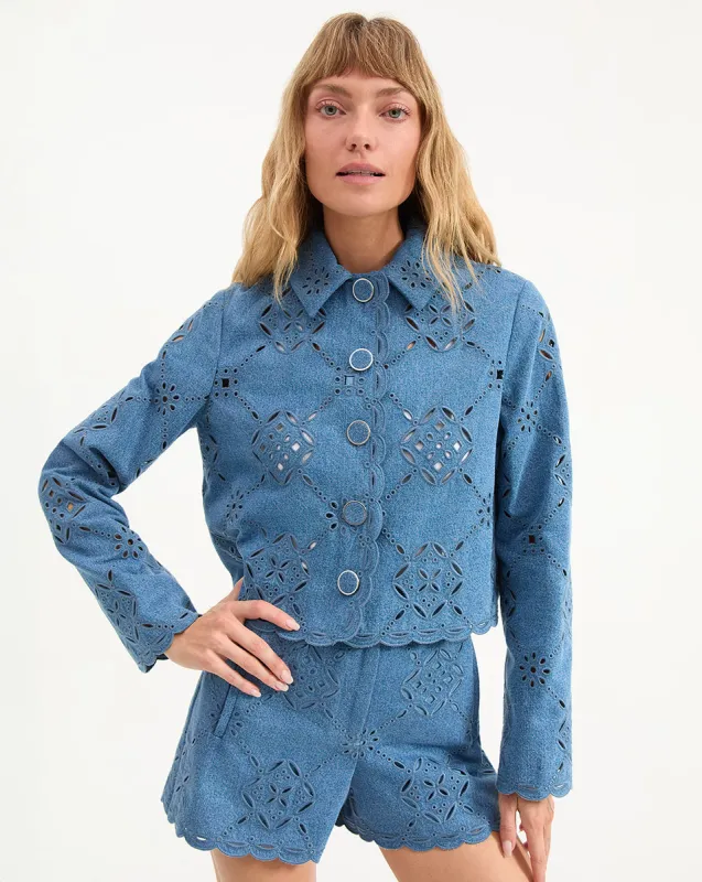Adelaide Eyelet Jacket sold by Ulla Johnson