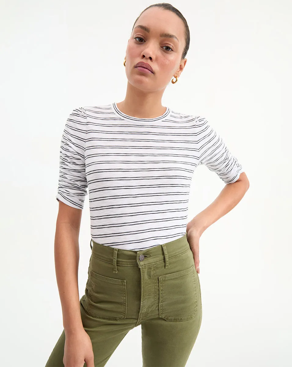 Waldorf Ruched-Sleeve T-Shirt sold by Ulla Johnson