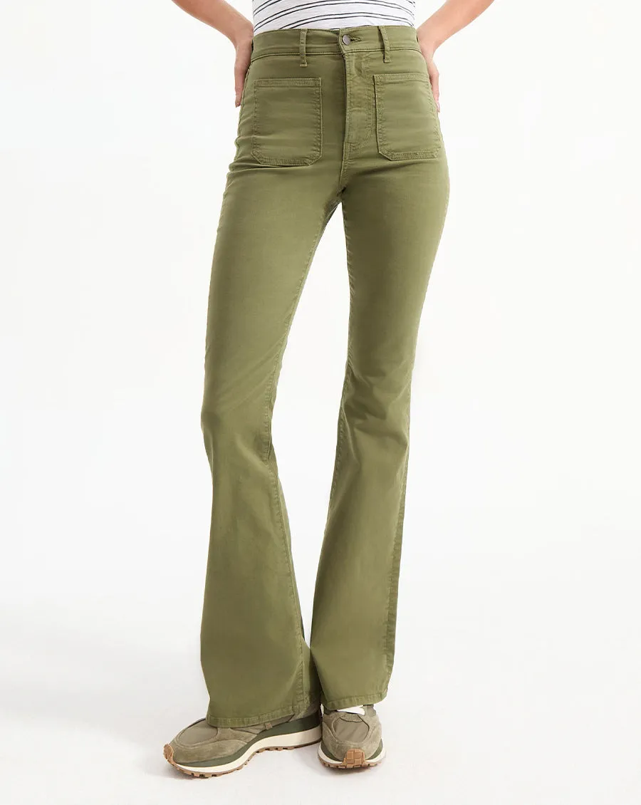 Beverly Patch-Pocket Skinny-Flare Twill Pant sold by Ulla Johnson product image thumbnail 2