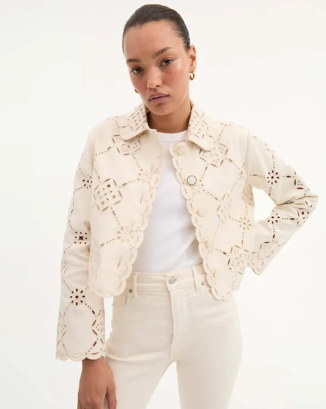 Adelaide Eyelet Jacket sold by Ulla Johnson