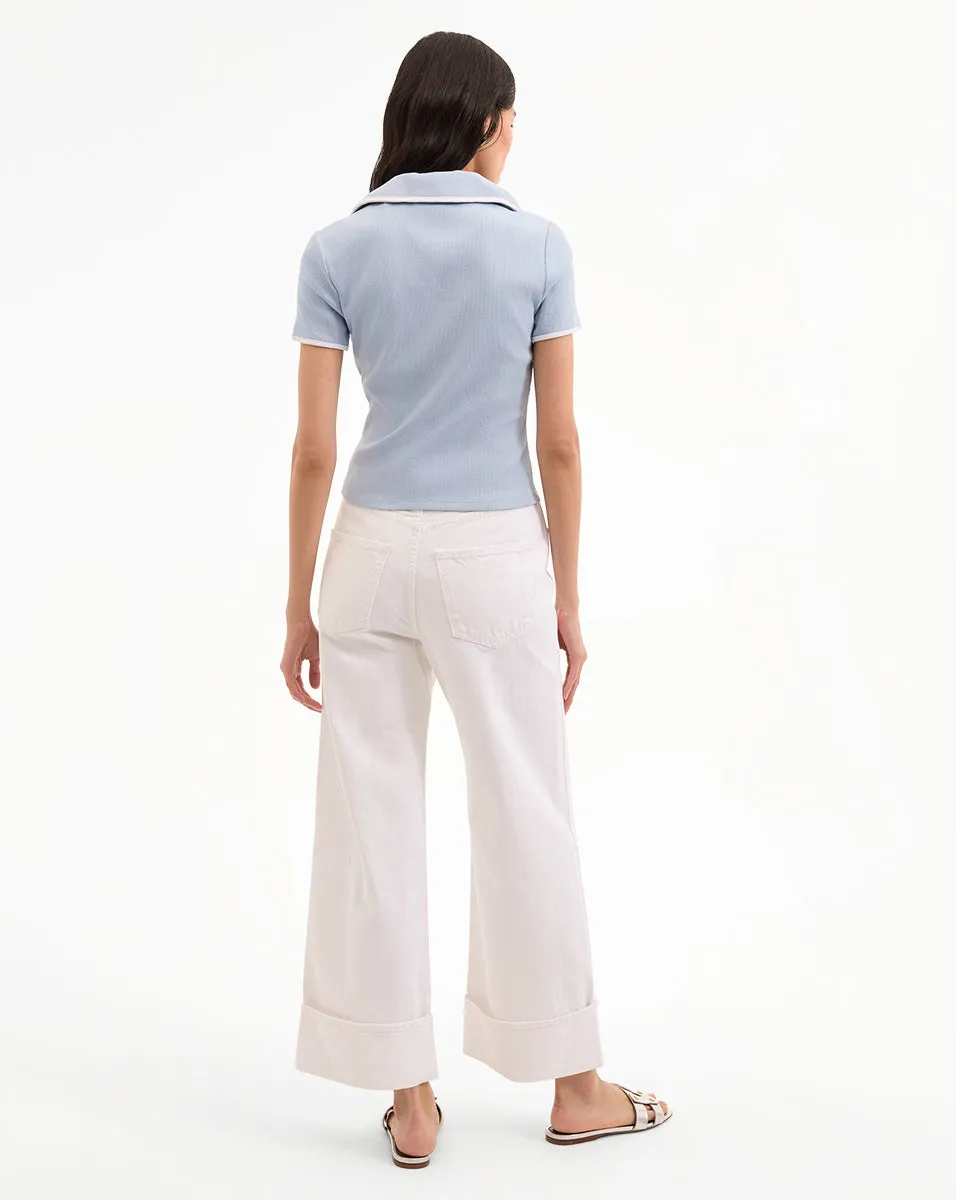 Kearney Tee With Contrast Piping sold by Ulla Johnson product image thumbnail 5