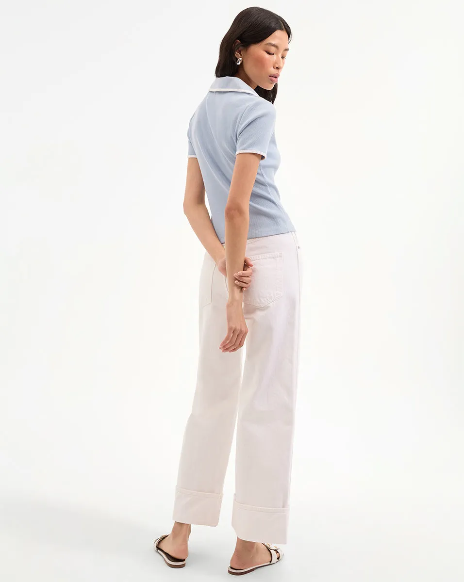 Kearney Tee With Contrast Piping sold by Ulla Johnson product image thumbnail 3