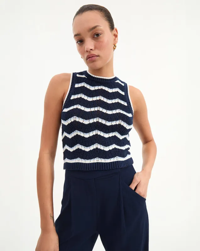 Jerrel Cropped Knit Tank Top sold by Ulla Johnson