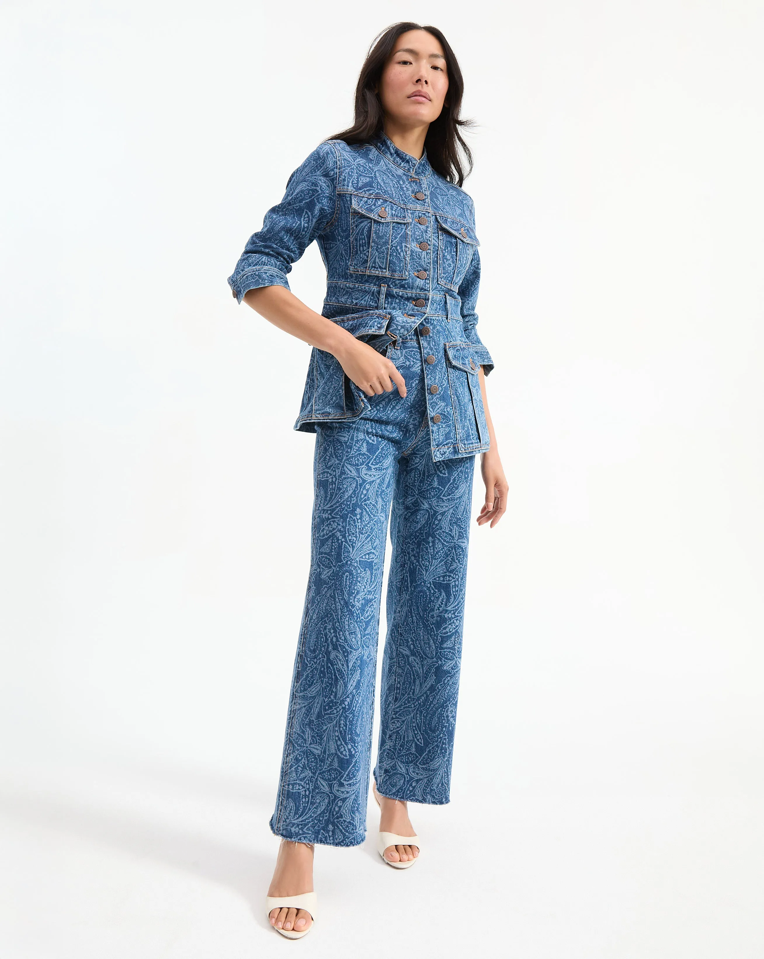Taylor Paisley Printed Wide-Leg Jean sold by Ulla Johnson product image thumbnail 5