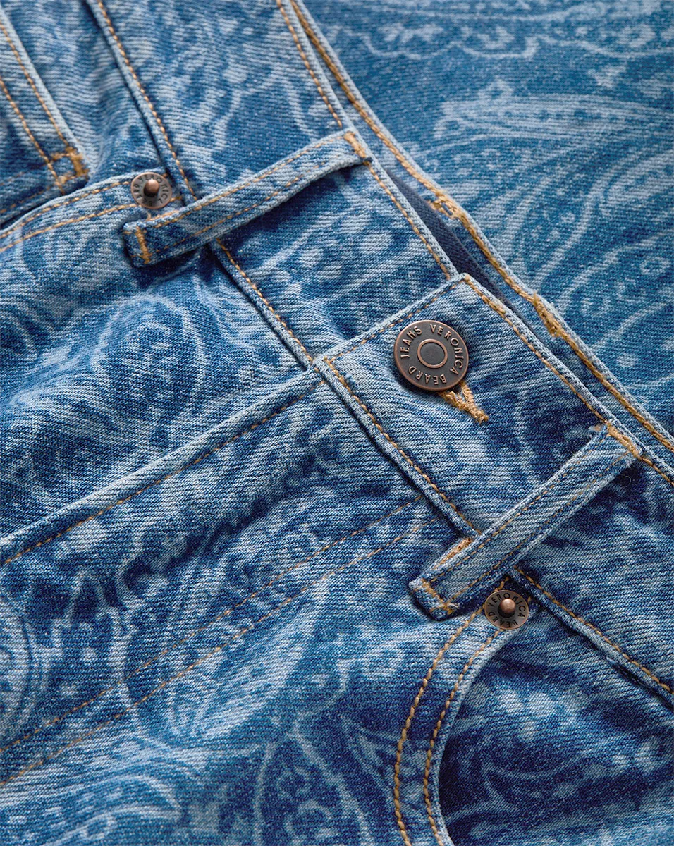 Taylor Paisley Printed Wide-Leg Jean sold by Ulla Johnson product image thumbnail 3