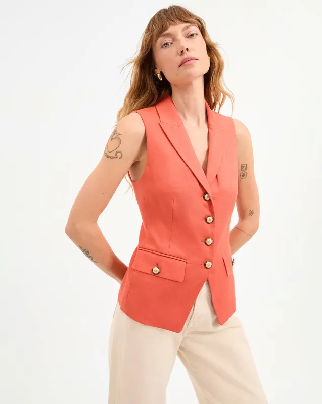 Benny Linen Vest sold by Ulla Johnson