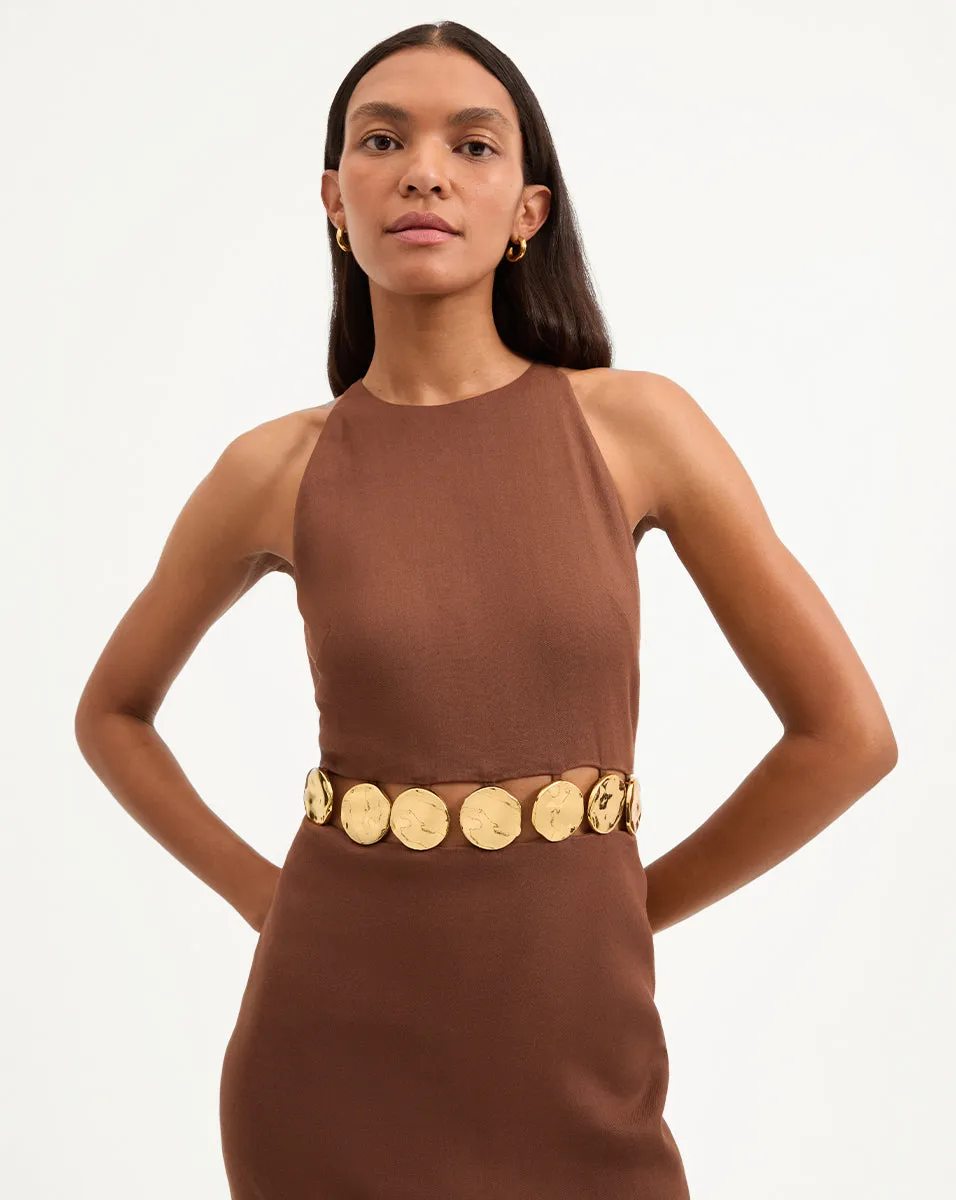 Isla Gold Medallion Midi Dress sold by Ulla Johnson product image thumbnail 2