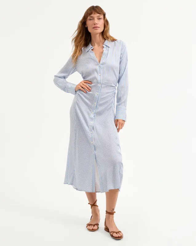 Lex Silk Midi Shirtdress sold by Ulla Johnson