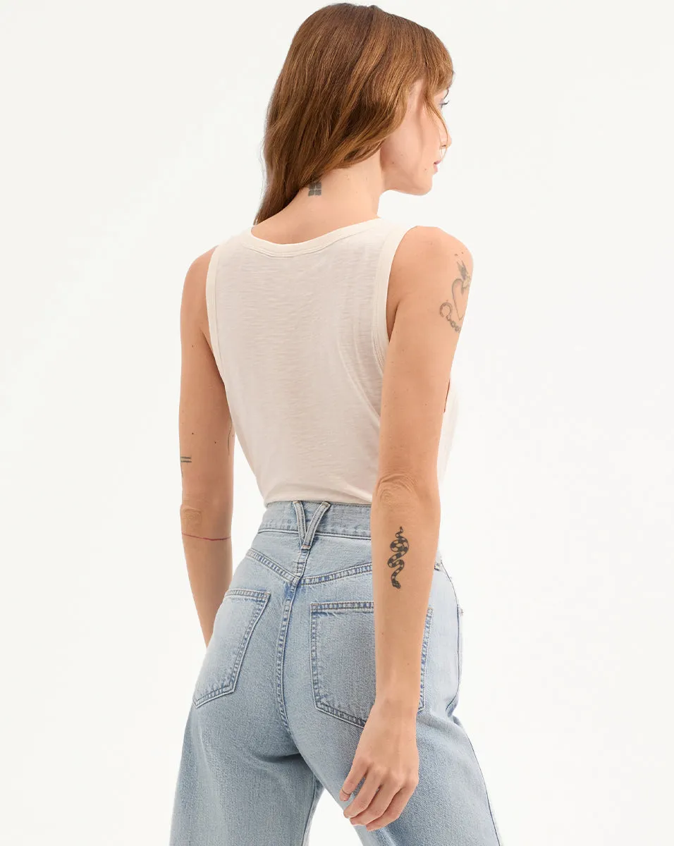 Harrison Cotton Henley Tank Top sold by Ulla Johnson product image thumbnail 4