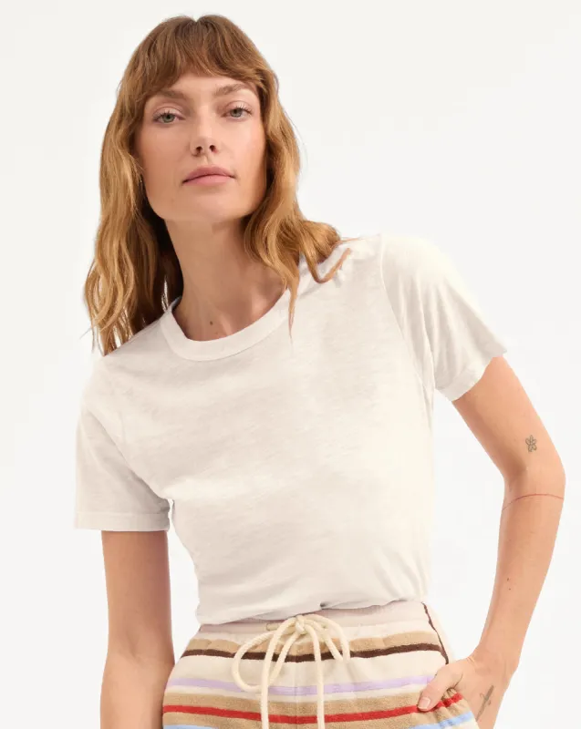 Carla Cotton Crewneck T-Shirt sold by Ulla Johnson