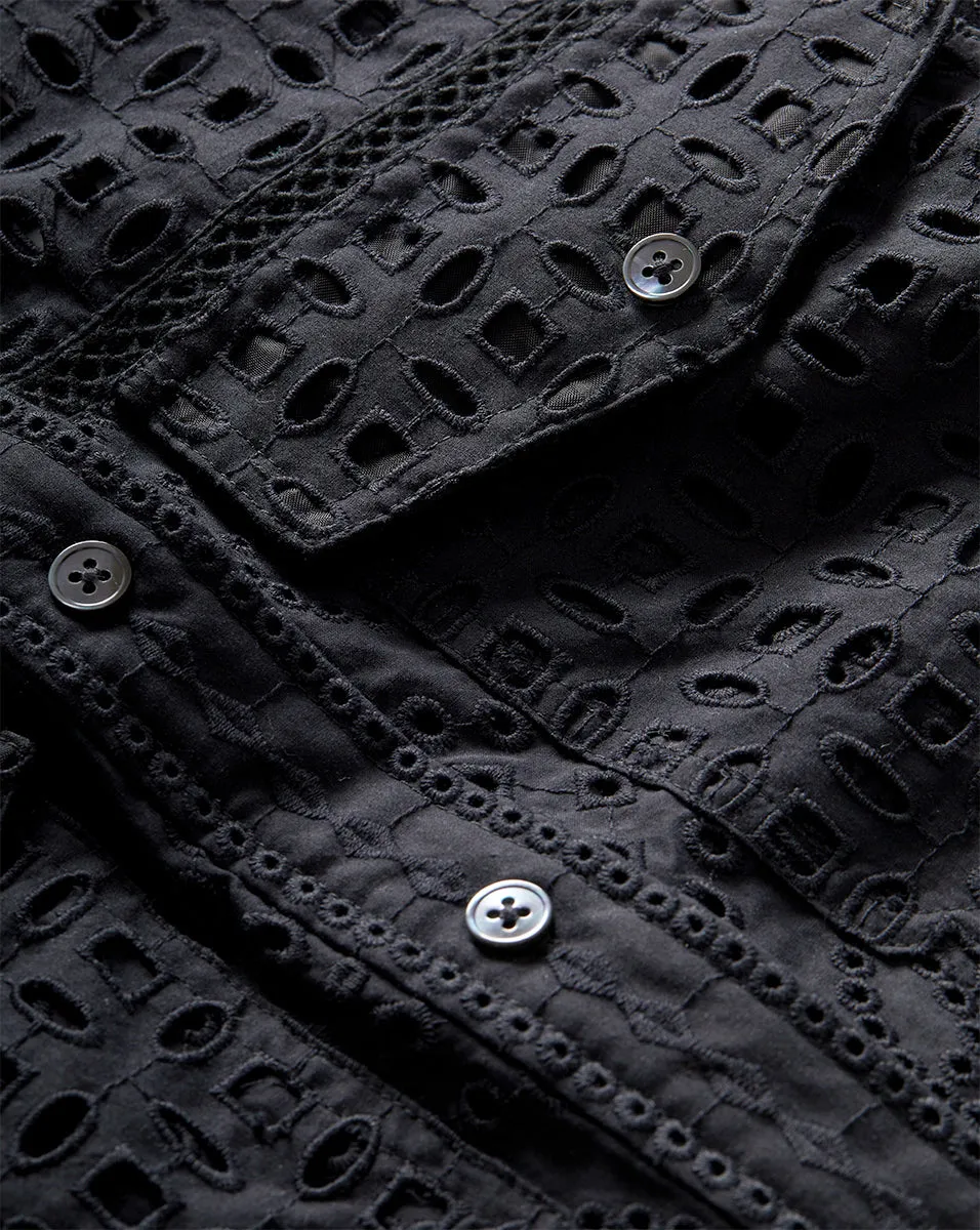 Spruce Eyelet Short-Sleeve Button-Down sold by Ulla Johnson product image thumbnail 4