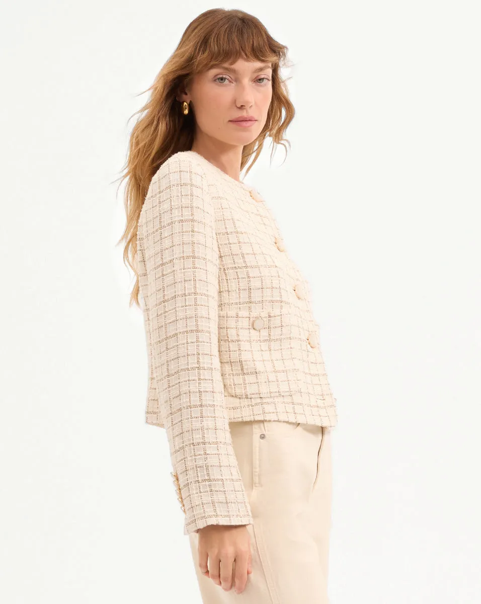 Andrea Metallic Tweed Jacket sold by Ulla Johnson product image thumbnail 3