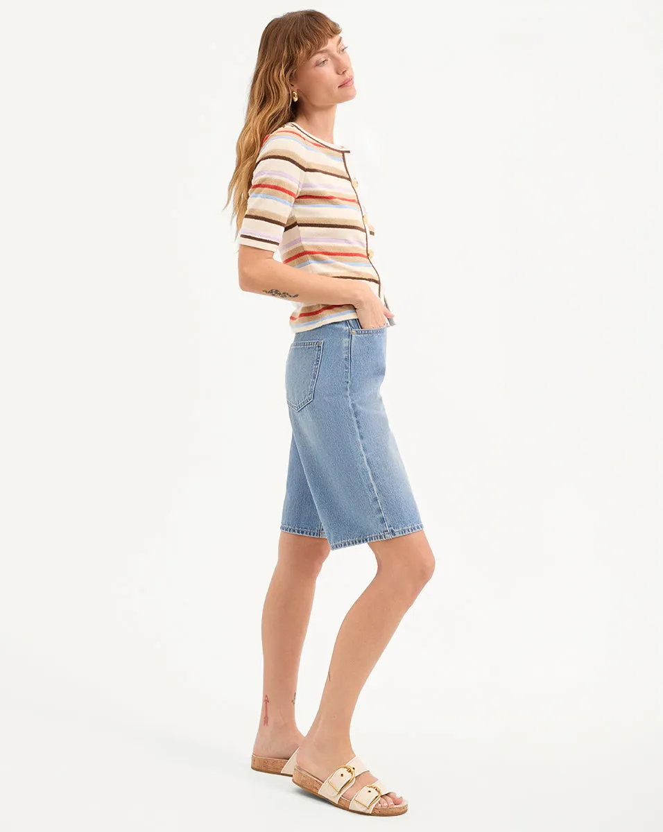 Charlotte Longline Denim Short sold by Ulla Johnson product image thumbnail 3