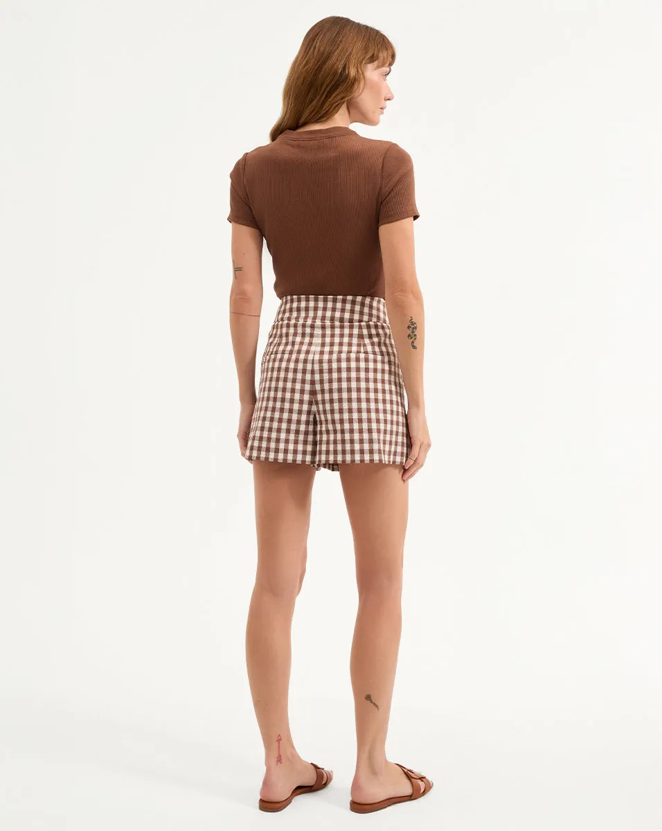 Haina Gingham Seersucker Short sold by Ulla Johnson product image thumbnail 5