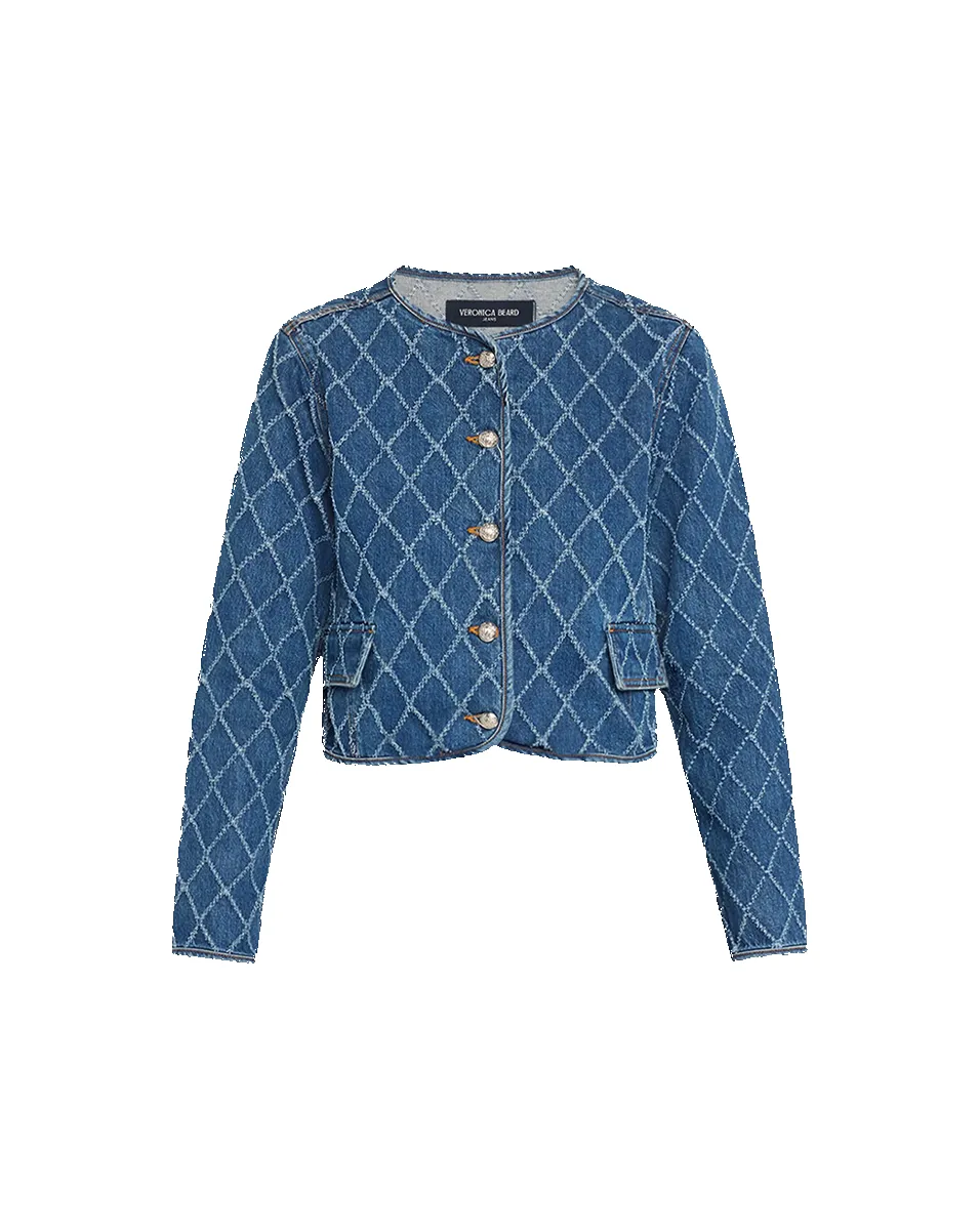 Nolita Diamond-Printed Denim Jacket sold by Ulla Johnson product image thumbnail 3