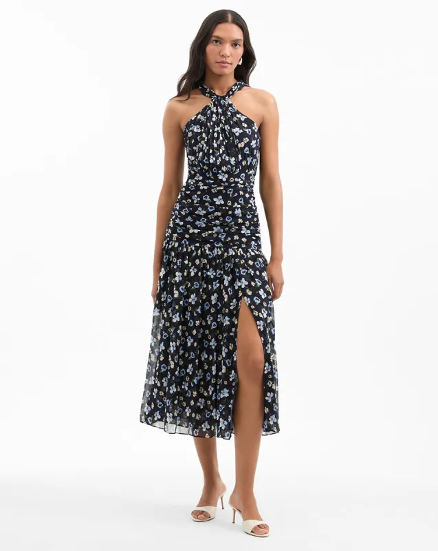 Brock Silk Ruched Midi Dress sold by Ulla Johnson