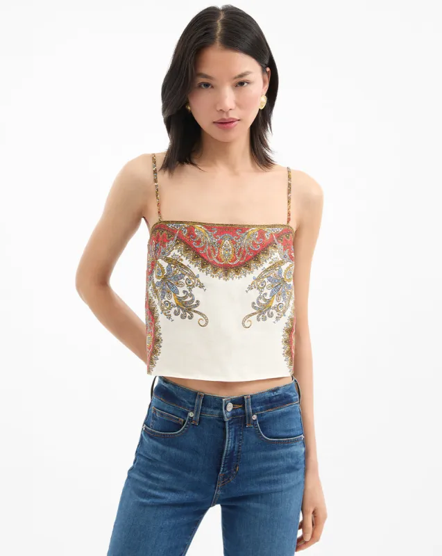Rhea Linen Tank Top sold by Ulla Johnson