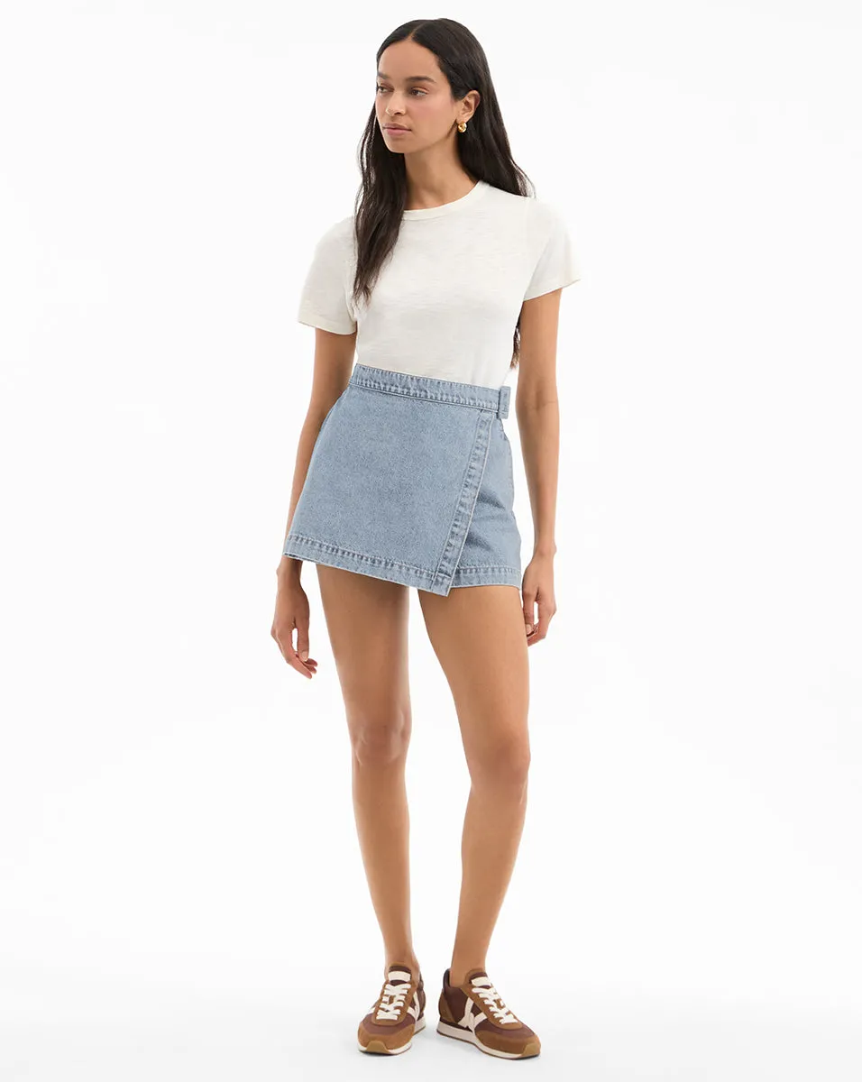 Diaz Denim Mini Skort sold by Ulla Johnson