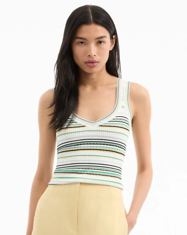 Carlin Striped Knit Tank Top sold by Ulla Johnson