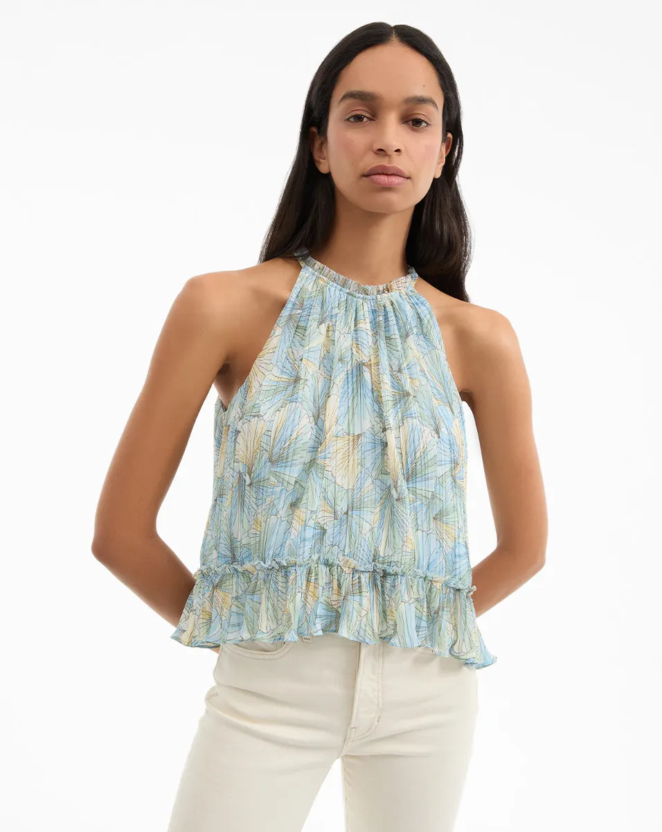 Renee Pleated Halter Top sold by Ulla Johnson
