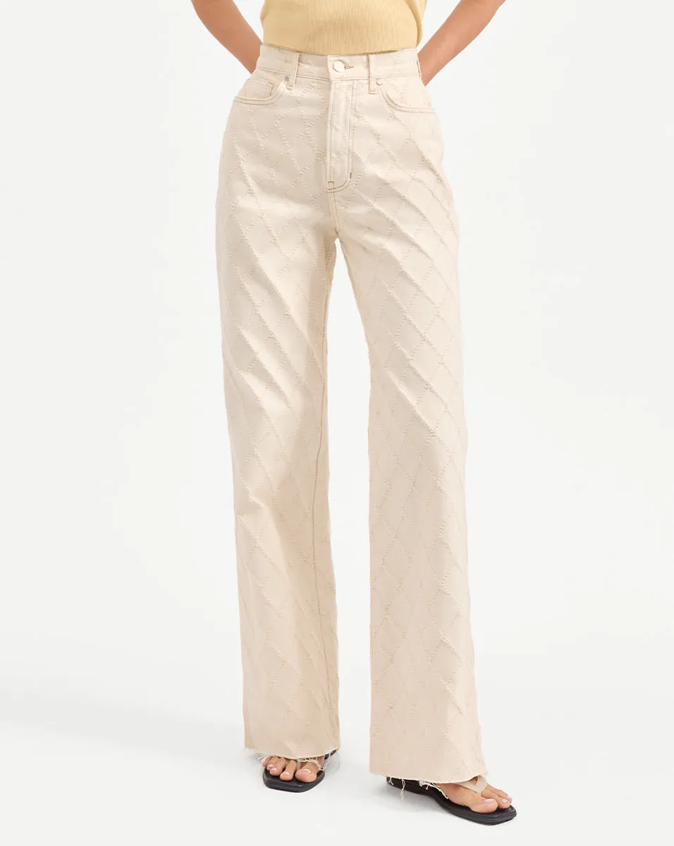 Taylor Diamond-Printed Wide-Leg Jean sold by Ulla Johnson product image thumbnail 2