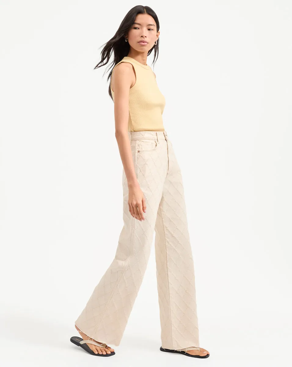 Taylor Diamond-Printed Wide-Leg Jean sold by Ulla Johnson product image thumbnail 3