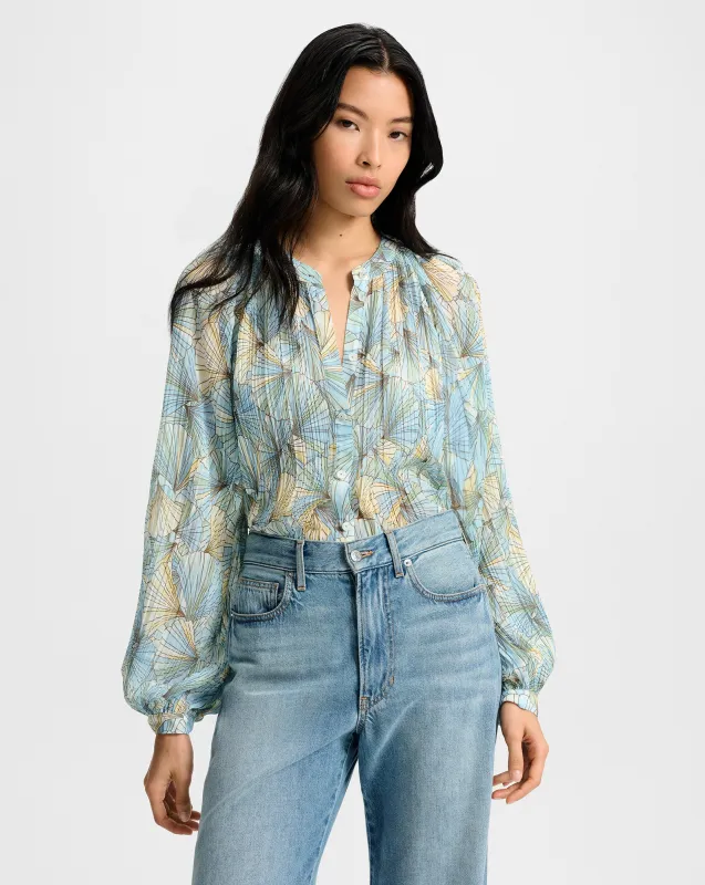 Fennel Pleated Button-Down sold by Ulla Johnson