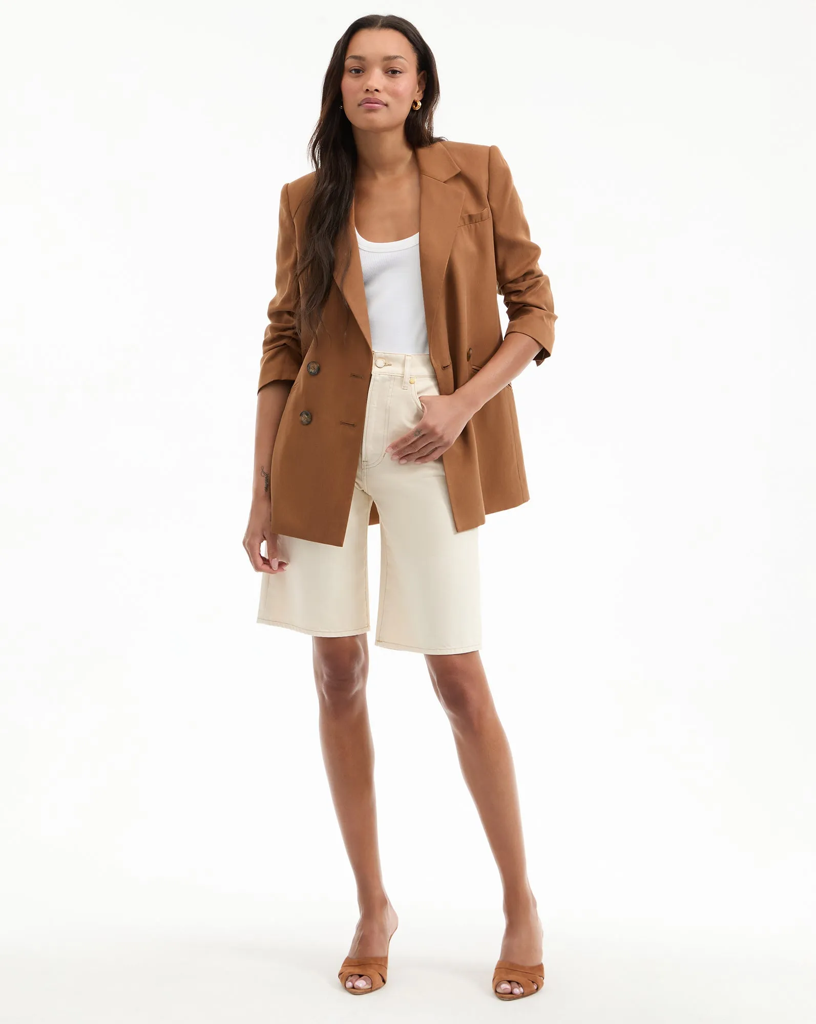 Charlotte Longline Denim Short sold by Ulla Johnson