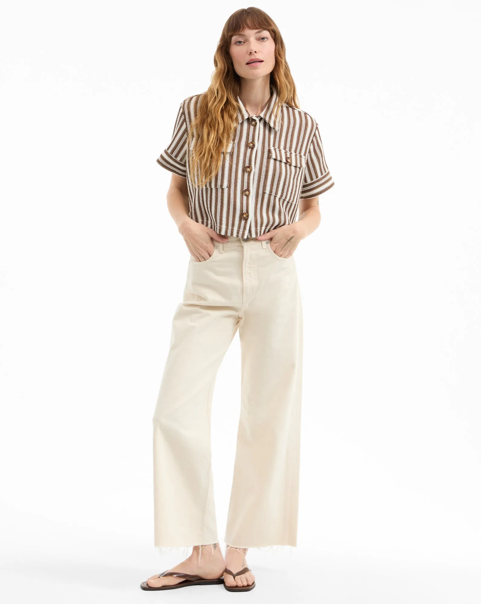 Bouvier Knit Button-Down Shirt sold by Ulla Johnson product image thumbnail 2