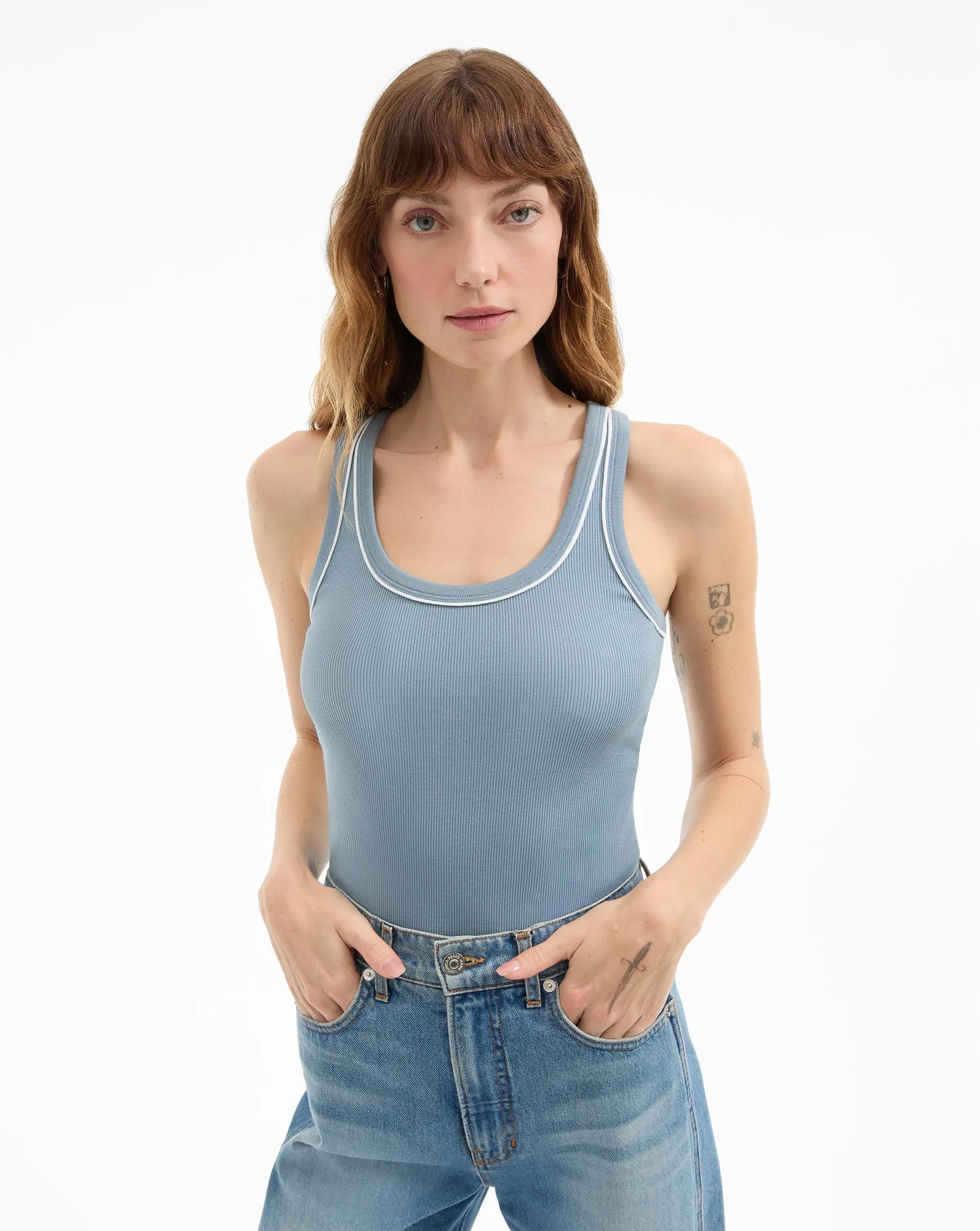 Birke Scoop-Neck Tank Top sold by Ulla Johnson