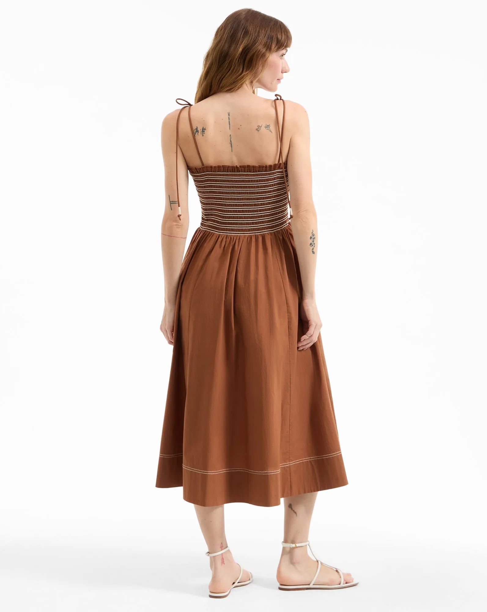 Kaela Smocked Midi Dress sold by Ulla Johnson product image thumbnail 4