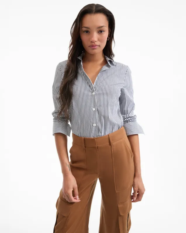 Amelia Striped Button-Down Shirt sold by Ulla Johnson