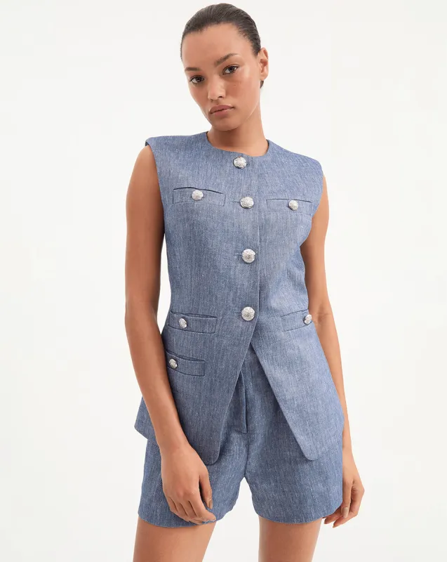 Tamara Linen Vest sold by Ulla Johnson