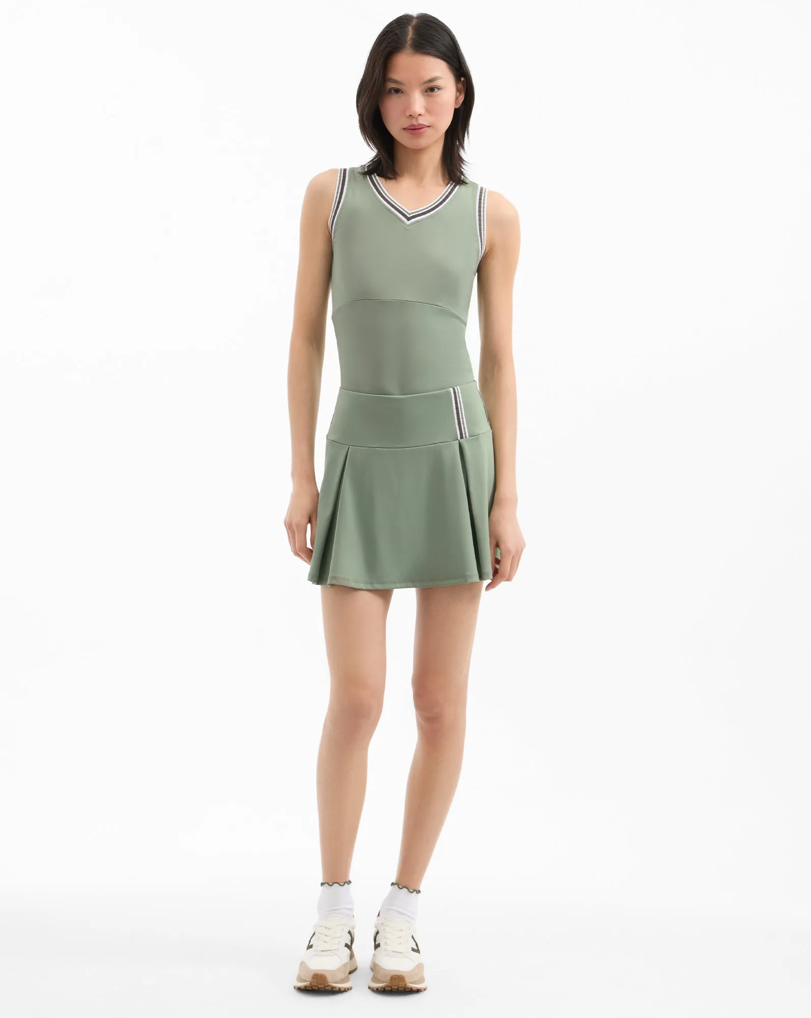 Deuce Pleated Tennis Skort sold by Ulla Johnson