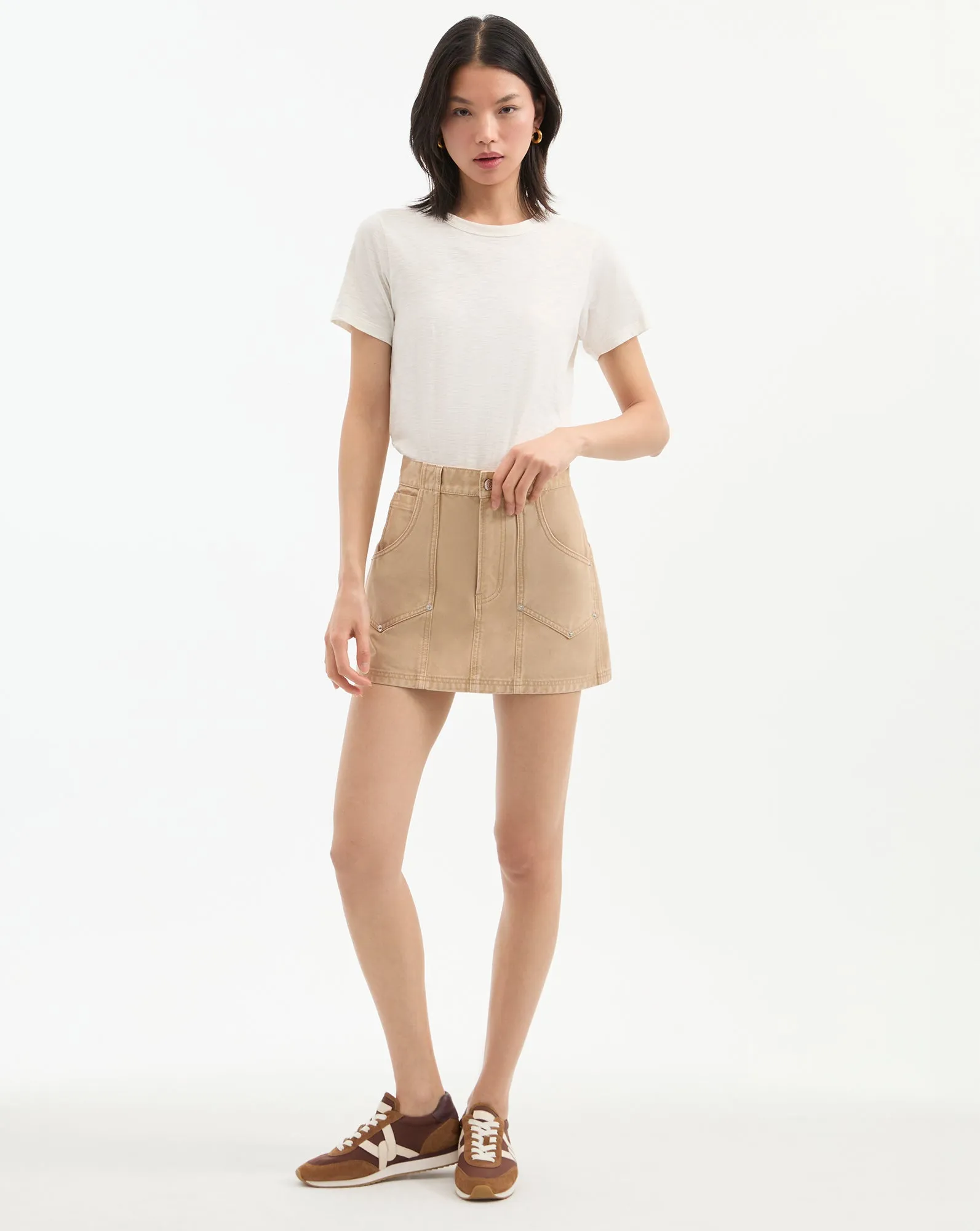Stelene Denim Mini Skirt sold by Ulla Johnson