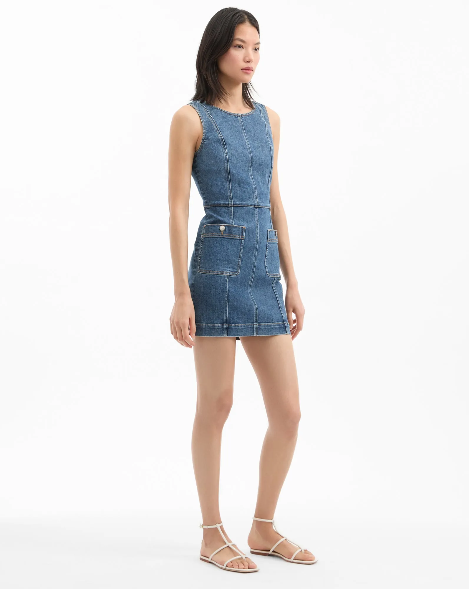 Zaire Denim Mini Dress sold by Ulla Johnson product image thumbnail 3