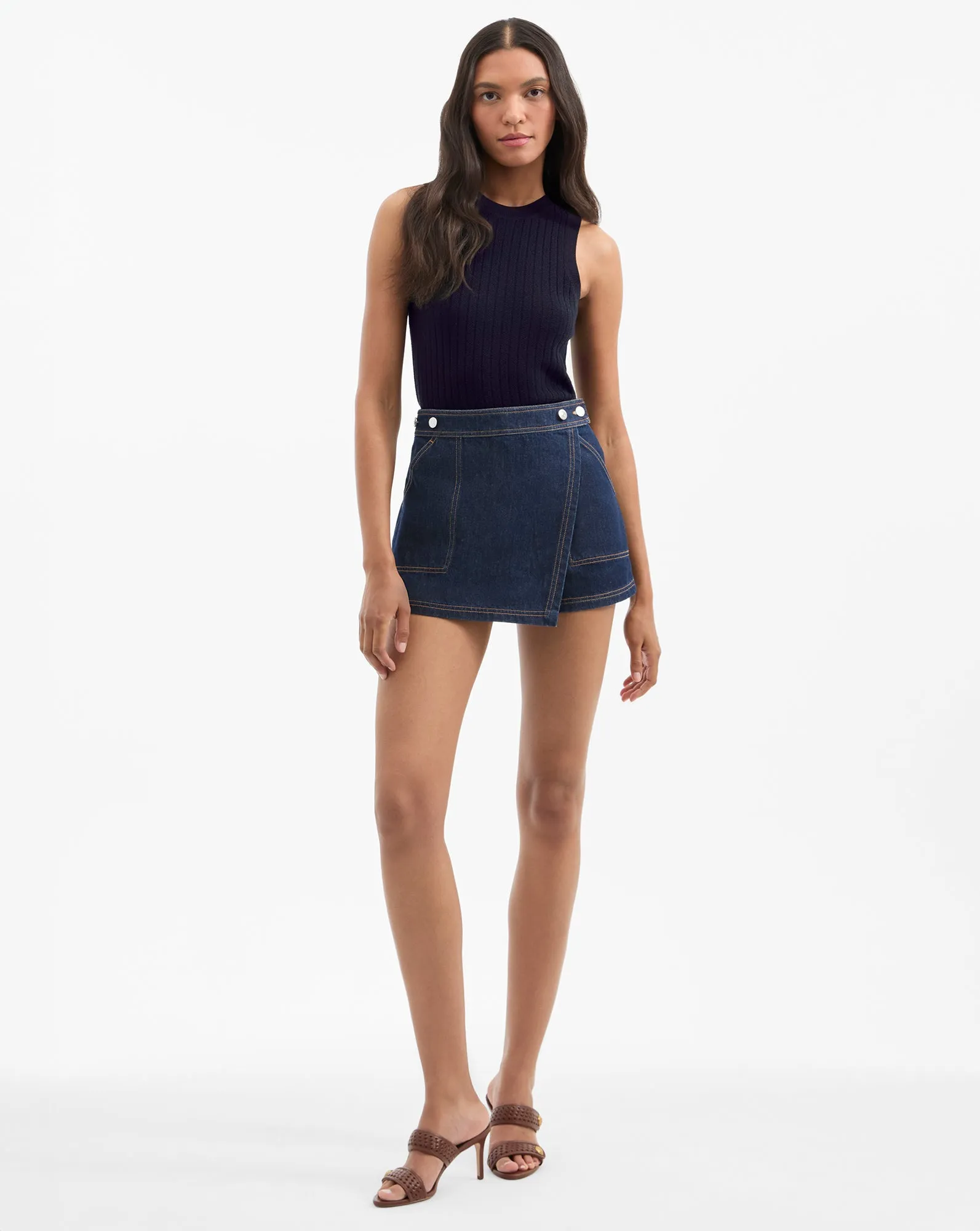 Winslet Denim Skort sold by Ulla Johnson