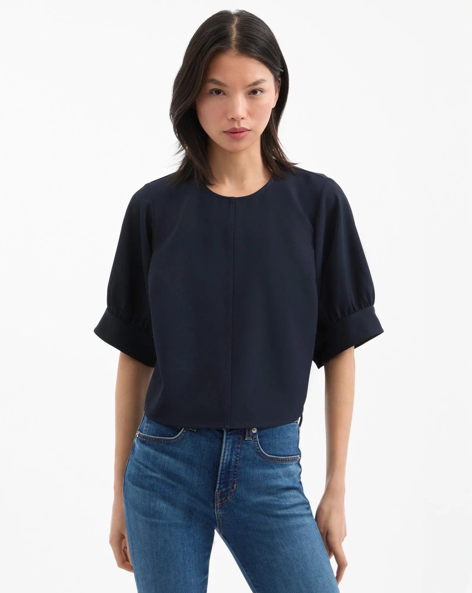 Margaret Balloon-Sleeve Blouse sold by Ulla Johnson