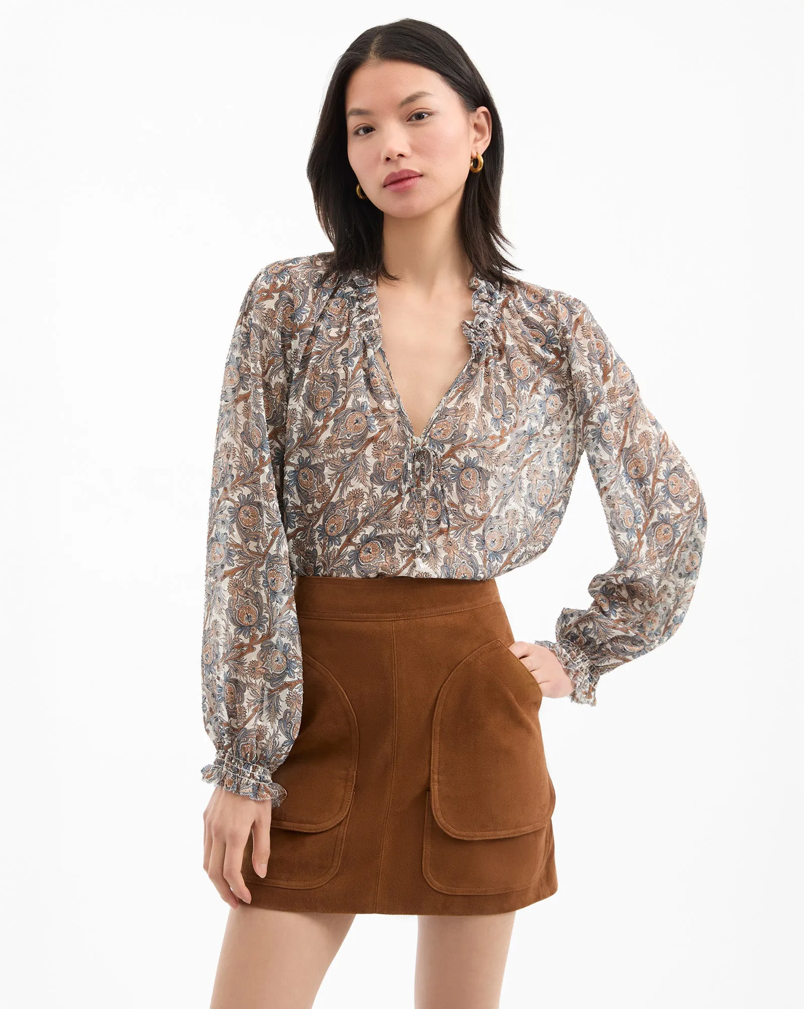 Hickory Silk Blouse sold by Ulla Johnson