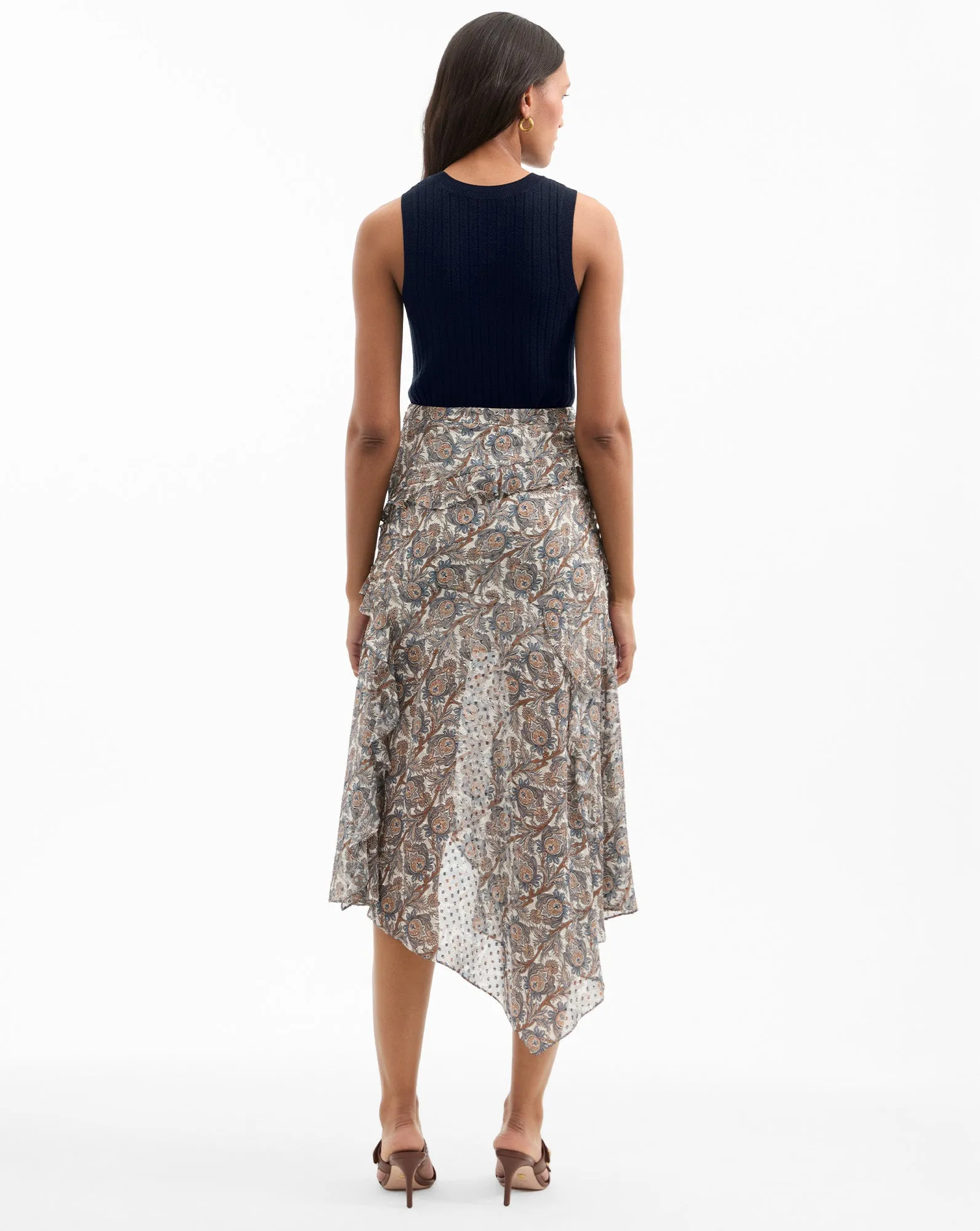 Eleonora Silk Midi Skirt sold by Ulla Johnson product image thumbnail 5