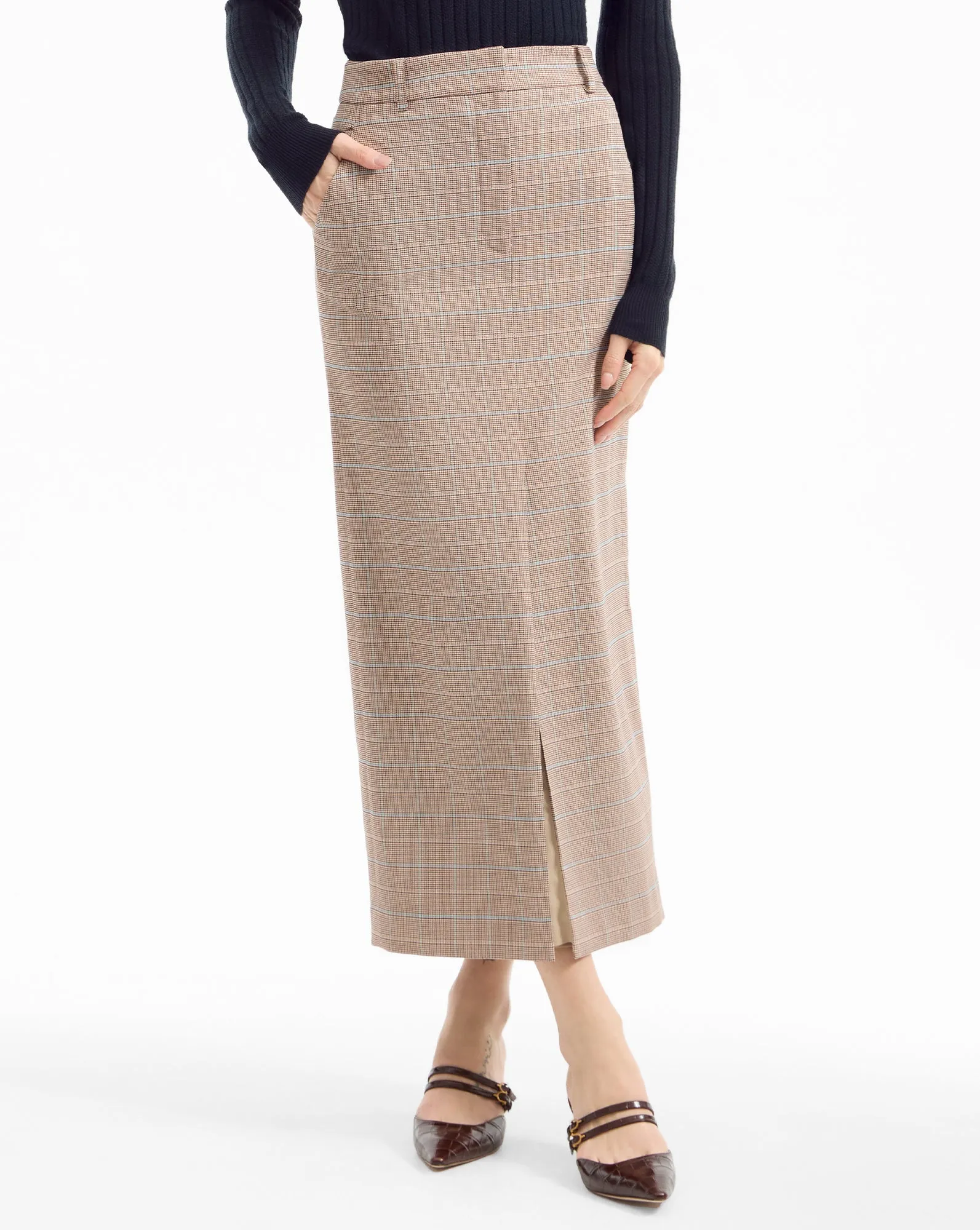 Maxine Plaid Midi Skirt sold by Ulla Johnson product image thumbnail 2
