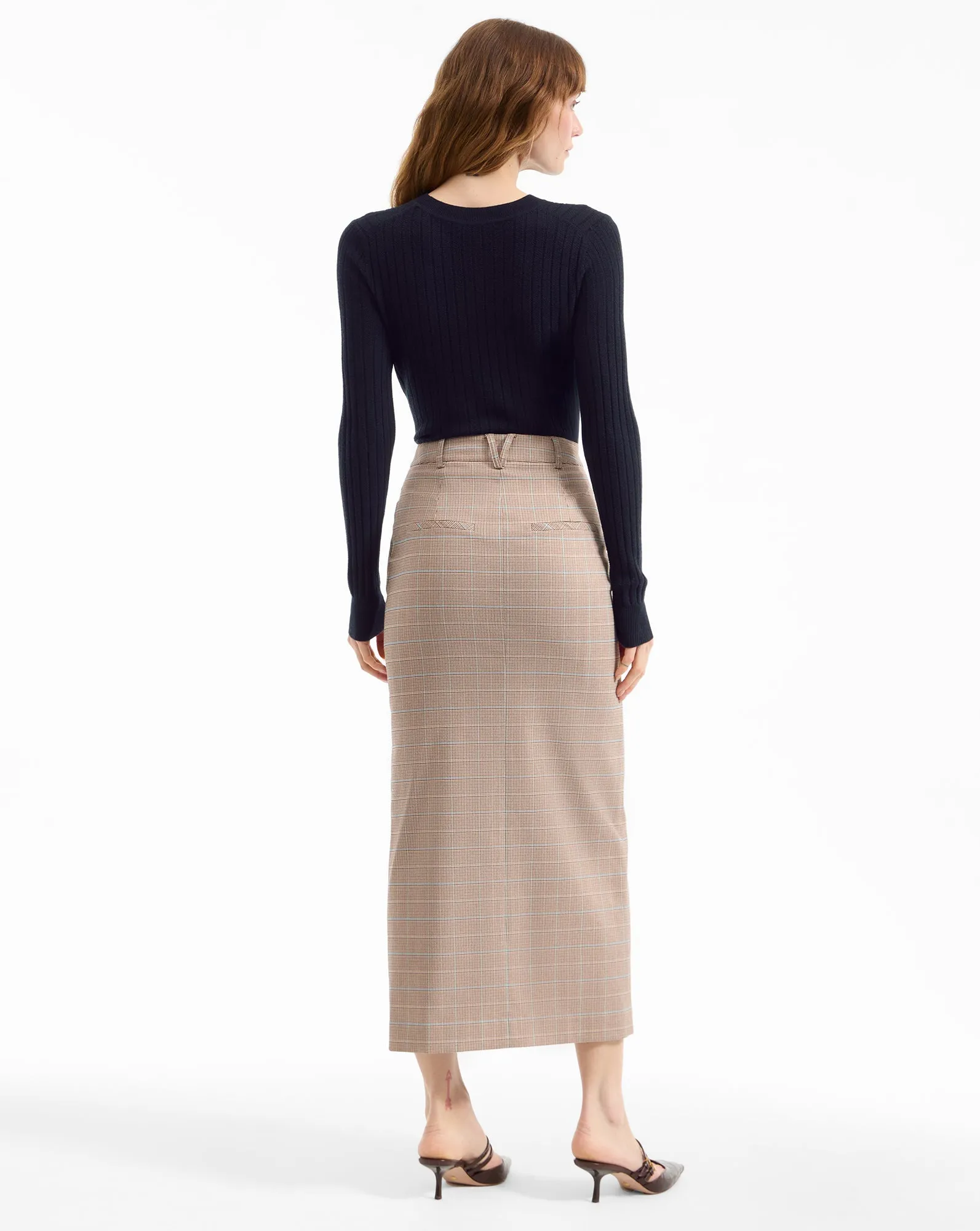 Maxine Plaid Midi Skirt sold by Ulla Johnson product image thumbnail 5