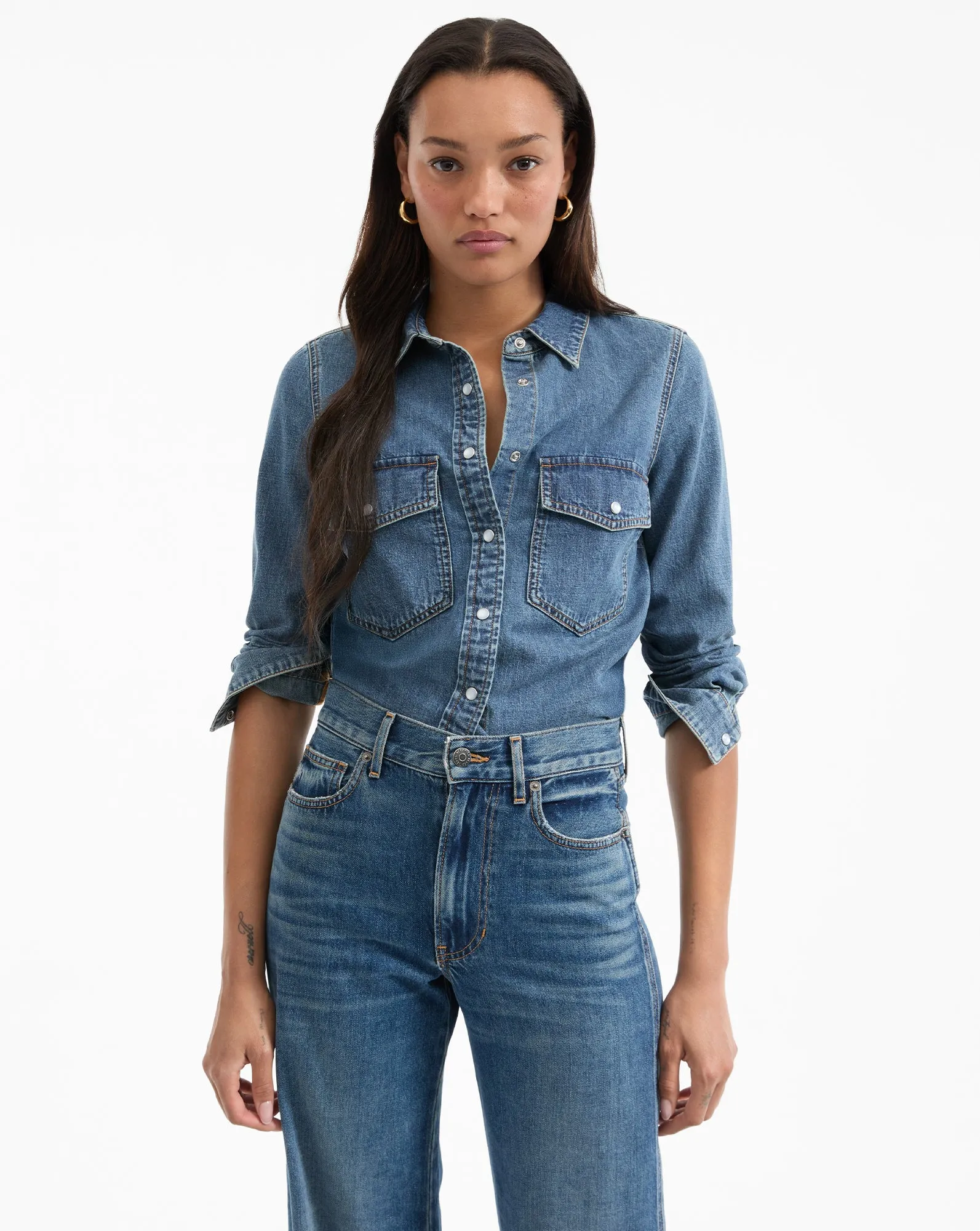 Noah Denim Button-Down Shirt sold by Ulla Johnson