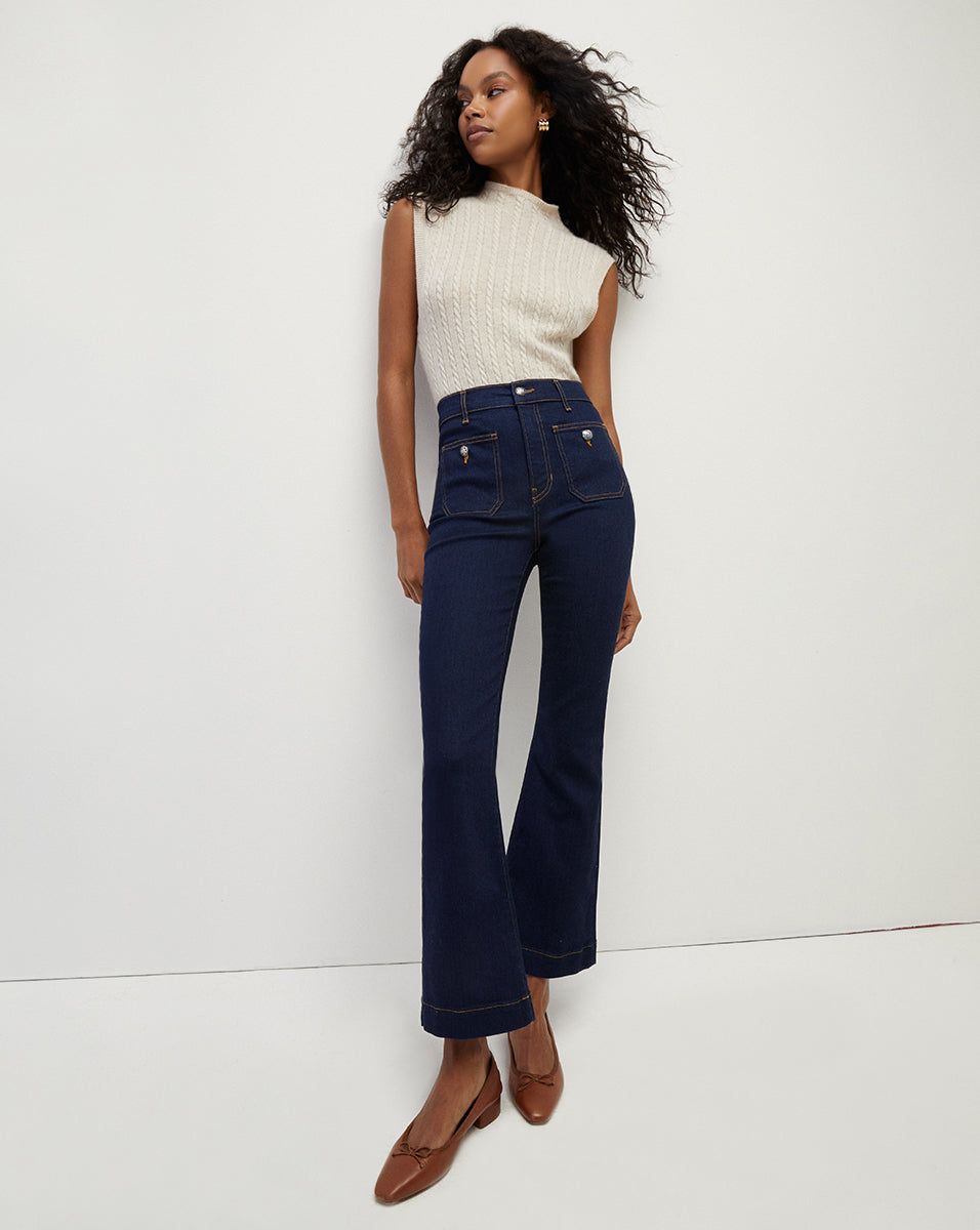 Carson Kick-Flare Jean | Patch Pockets sold by Ulla Johnson