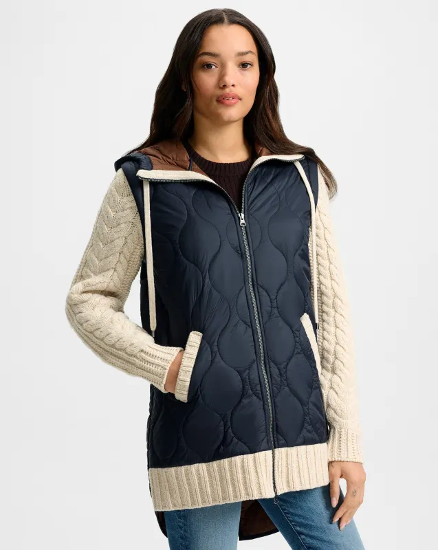 Barrows Knit-Sleeve Quilted Jacket sold by Ulla Johnson