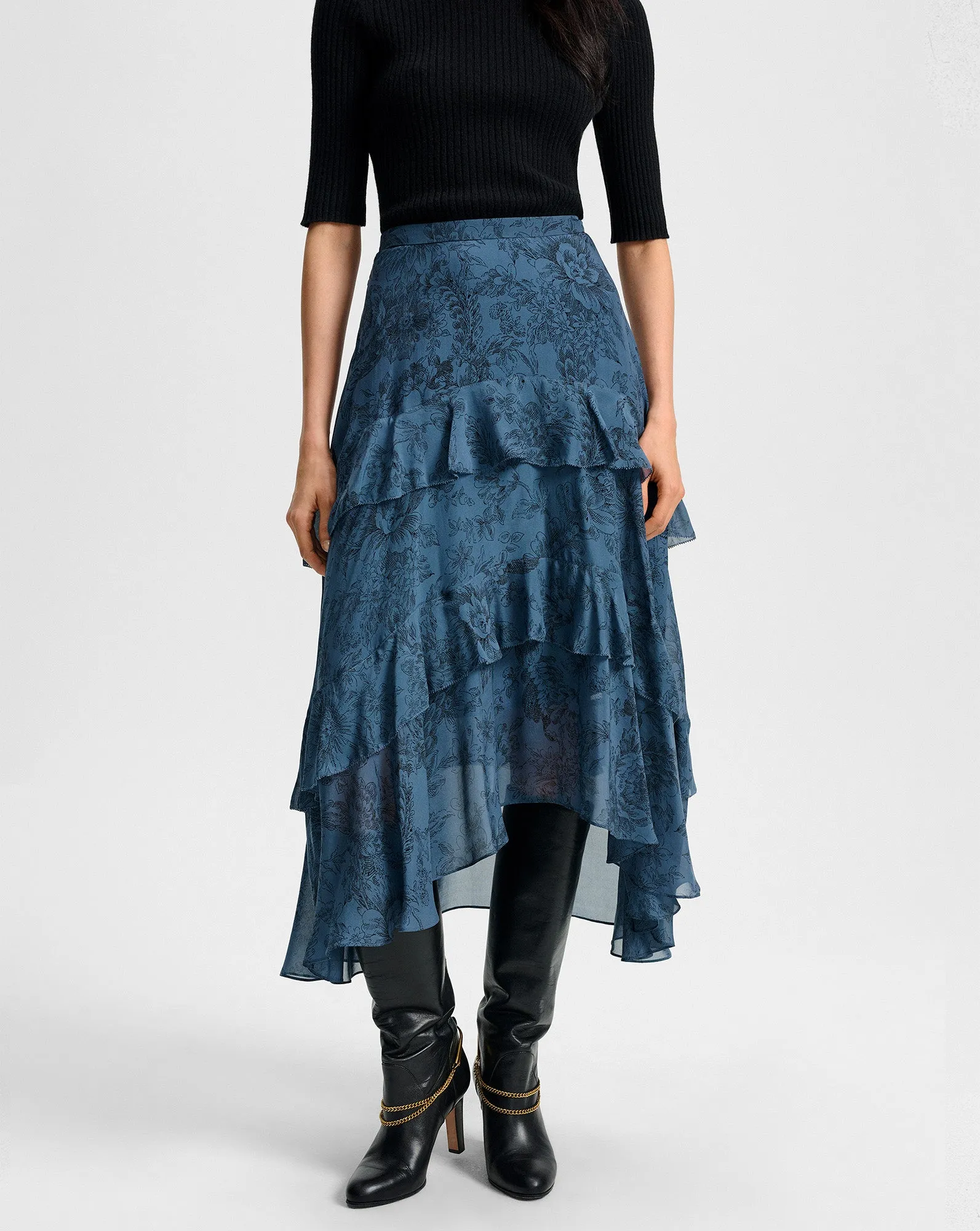 Graeme Silk Midi Skirt sold by Ulla Johnson product image thumbnail 2